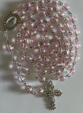 Handmade pink wire rosary
