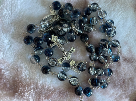Handmade Dark Blue Rosary