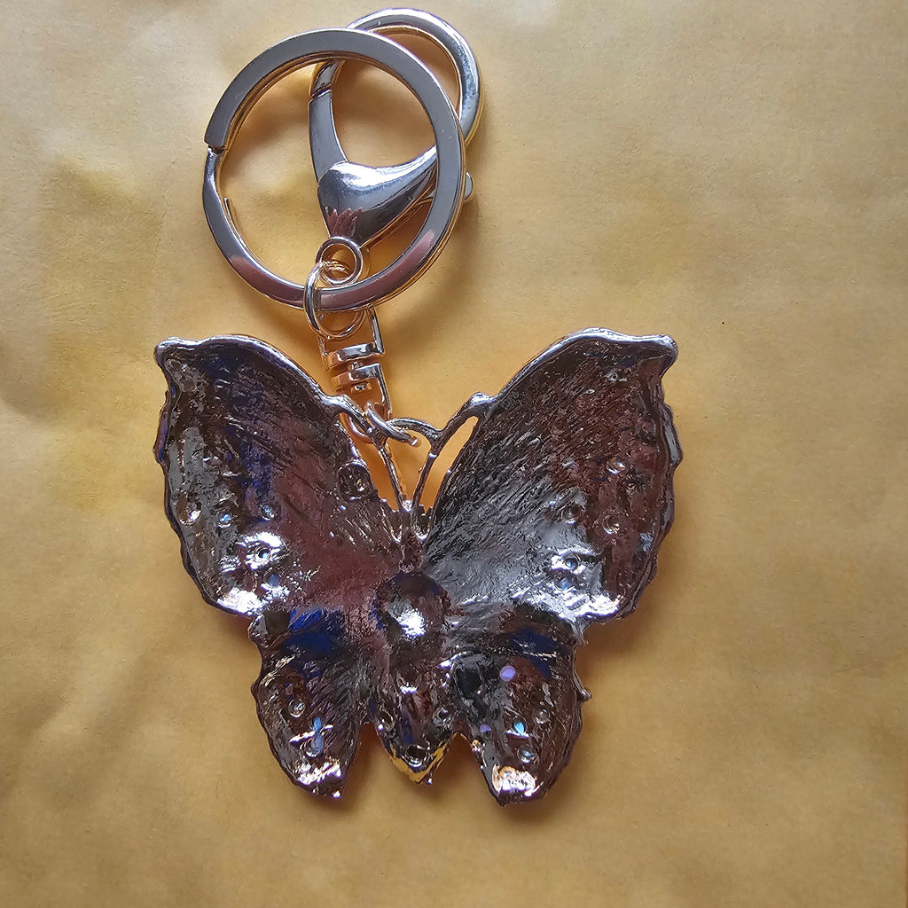 Butterfly Keychain | Crystal Butterfly Bag Charm | Elegant Butterfly Keyring | Purse & Backpack Accessory | Gift for Her