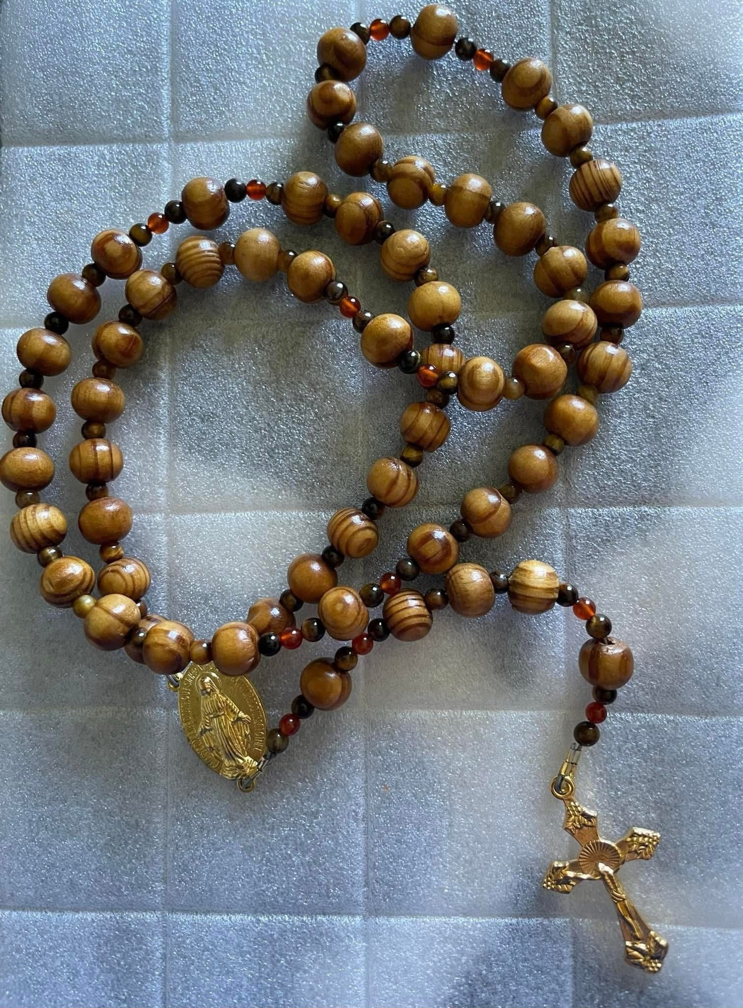 Handmade wooden Bead wire Rosary